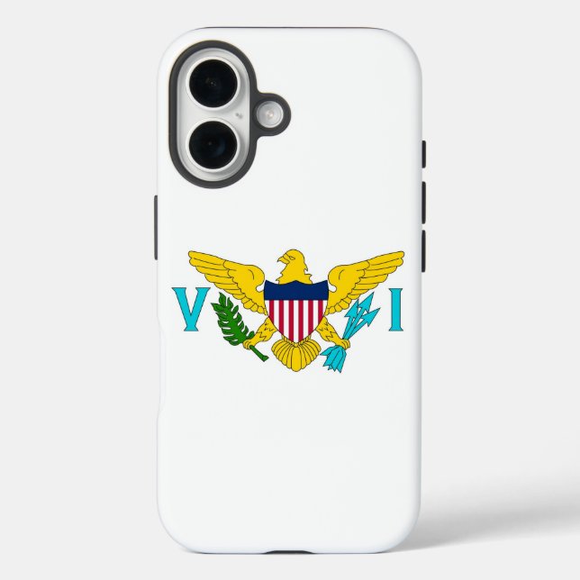 Apple iPhone 16 Case, Virgin Islands flag Hülle (Rückseite)