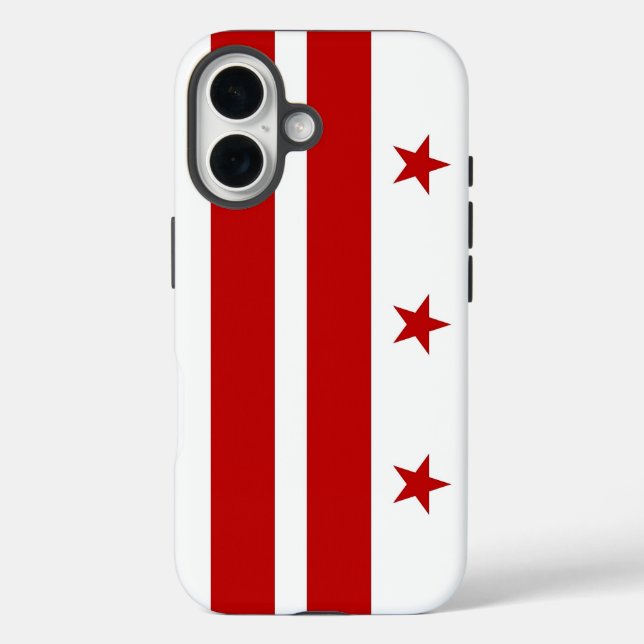 Apple iPhone 16 Hülle, Washington DC Flagge Hülle (Rückseite)