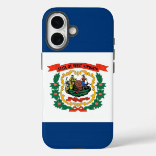 Apple iPhone 16 Hülle, West Virginia-Flagge Hülle