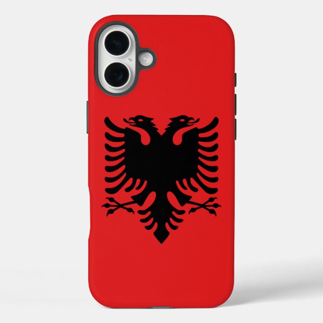 Apple iPhone 16 Plus Case-Mate, Albanien-Flagge iPhone 16 Plus Hülle (Rückseite)