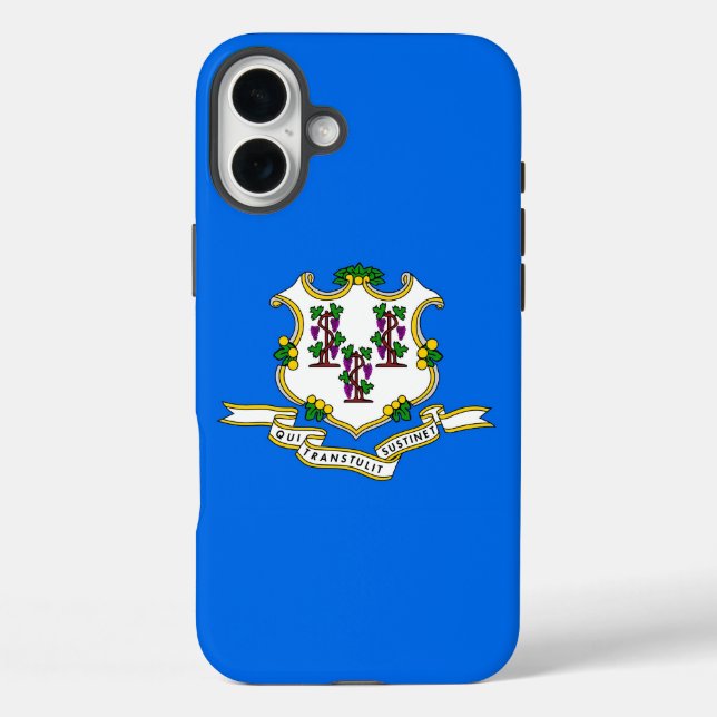 Apple iPhone 16 Plus Case-Mate, Connecticut-Flag Hülle (Rückseite)