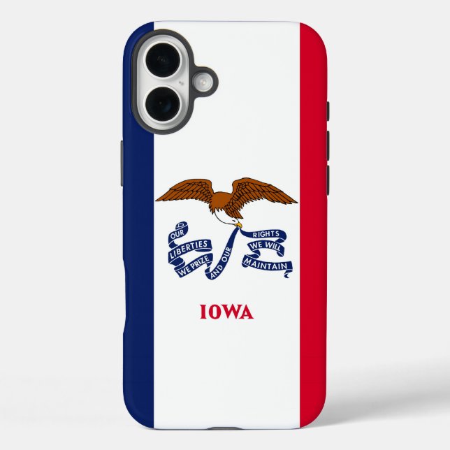 Apple iPhone 16 Plus Case-Mate Iowa Flag Hülle (Rückseite)