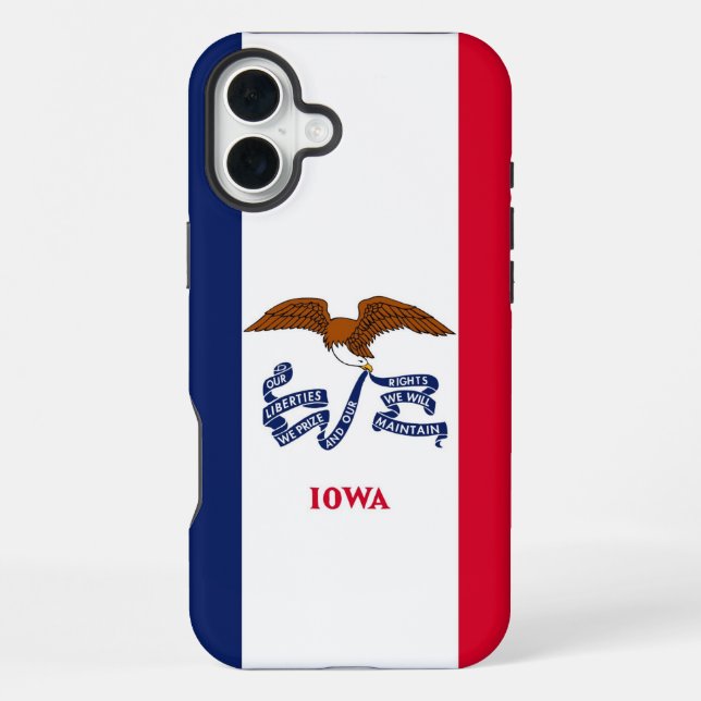 Apple iPhone 16 Plus Case-Mate Iowa-Flagge Hülle (Rückseite)
