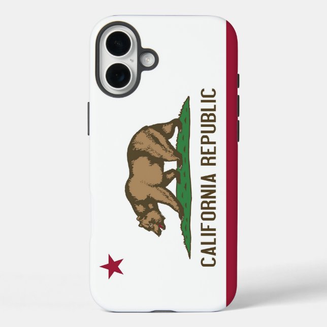 Apple iPhone 16 Plus Case-Mate, kalifornische Flag Hülle (Rückseite)