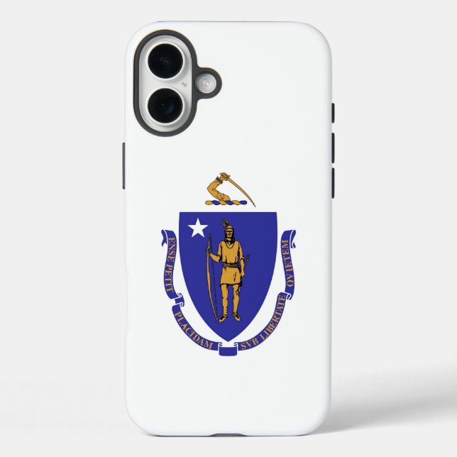 Apple iPhone 16 Plus Case-Mate, Massachusetts-Flag Hülle (Rückseite)