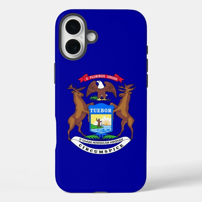 Apple iPhone 16 Plus Case-Mate, Michigan-Flagge Hülle (Rückseite)