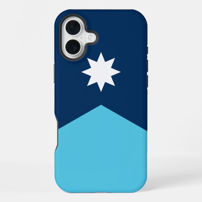 Apple iPhone 16 Plus Case-Mate Minnesota-Flagge Hülle (Rückseite)