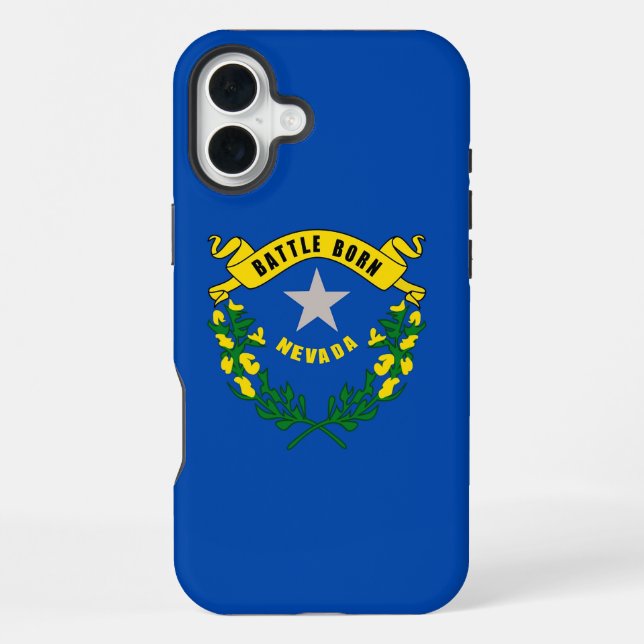 Apple iPhone 16 Plus Case-Mate Nevada-Flagge Hülle (Rückseite)