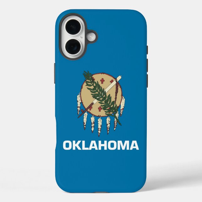 Apple iPhone 16 Plus Case-Mate, Oklahoma-Flagge Hülle (Rückseite)