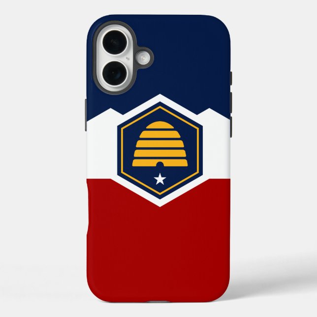 Apple iPhone 16 Plus Case, Utah flag iPhone 16 Plus Hülle (Rückseite)