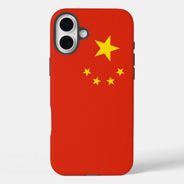 Apple iPhone 16 Plus Mate, China-Flagge Hülle (Rückseite)