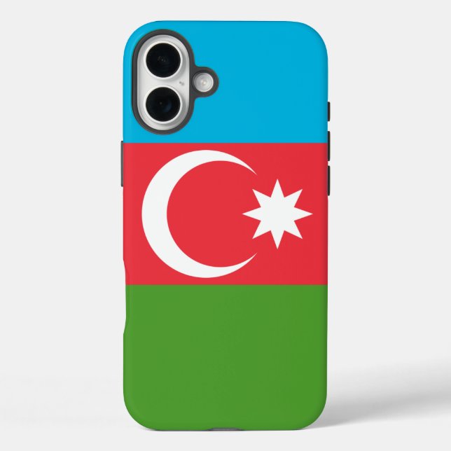 Apple iPhone 16 Plus Mate, Flagge Aserbaidschan Hülle (Rückseite)