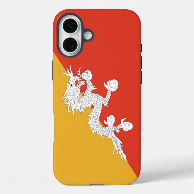 Apple iPhone 16 Plus Mate, Flagge von Bhutan Hülle (Rückseite)
