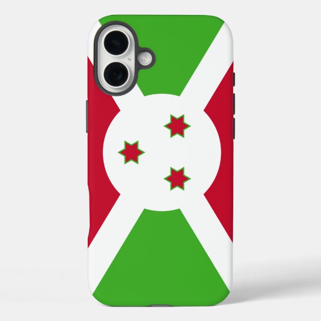 Apple iPhone 16 Plus Mate, Flagge von Burundi Hülle (Rückseite)