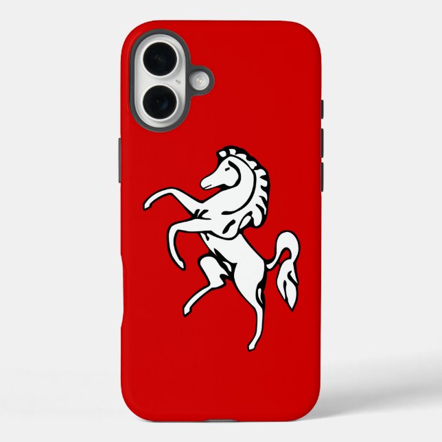 Apple iPhone 16 Plus Mate, Kent County-Flagge Hülle (Rückseite)