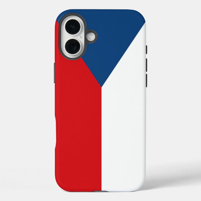 Apple iPhone 16 Plus Mate, Tschechien-Flagge Hülle (Rückseite)