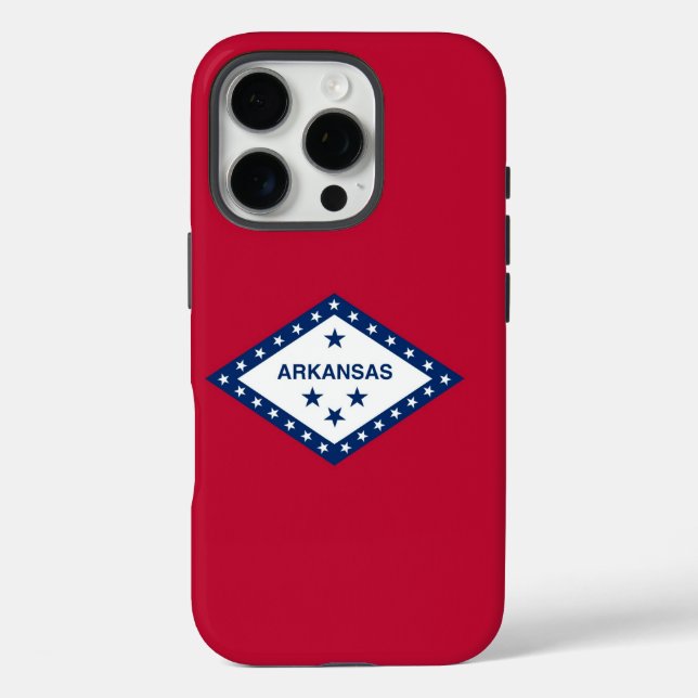 Apple iPhone 16 Pro Case-Mate, Arkansas Flag Hülle (Rückseite)