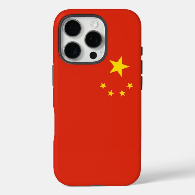 Apple iPhone 16 Pro Case-Mate, China-Flagge Hülle (Rückseite)