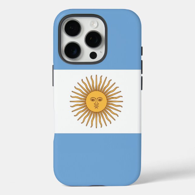 Apple iPhone 16 Pro Case-Mate, Flagge Argentiniens Hülle (Rückseite)