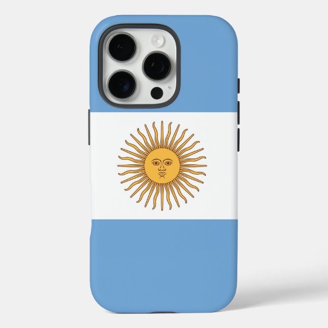 Apple iPhone 16 Pro Case-Mate, Flagge Argentiniens Hülle (Rückseite)