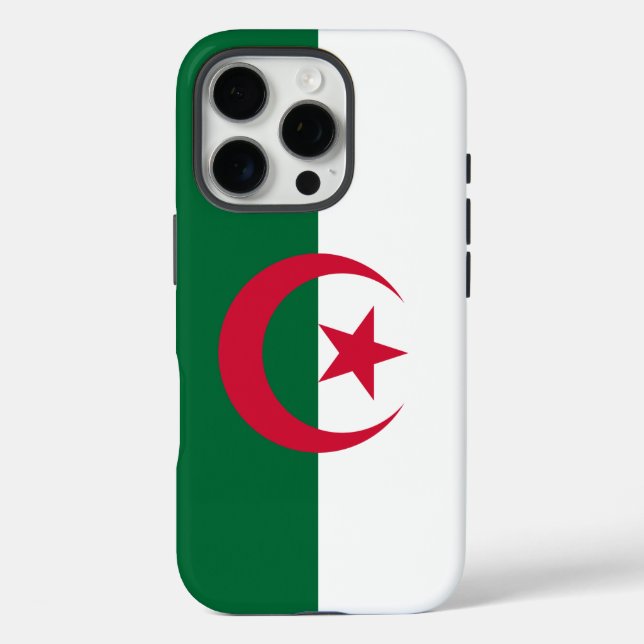 Apple iPhone 16 Pro Case-Mate, Flagge von Algerien Hülle (Rückseite)