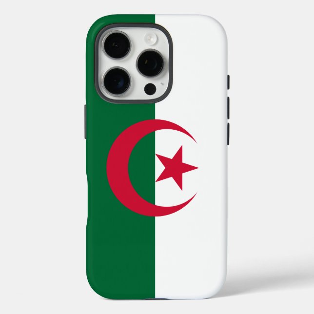 Apple iPhone 16 Pro Case-Mate, Flagge von Algerien Hülle (Rückseite)