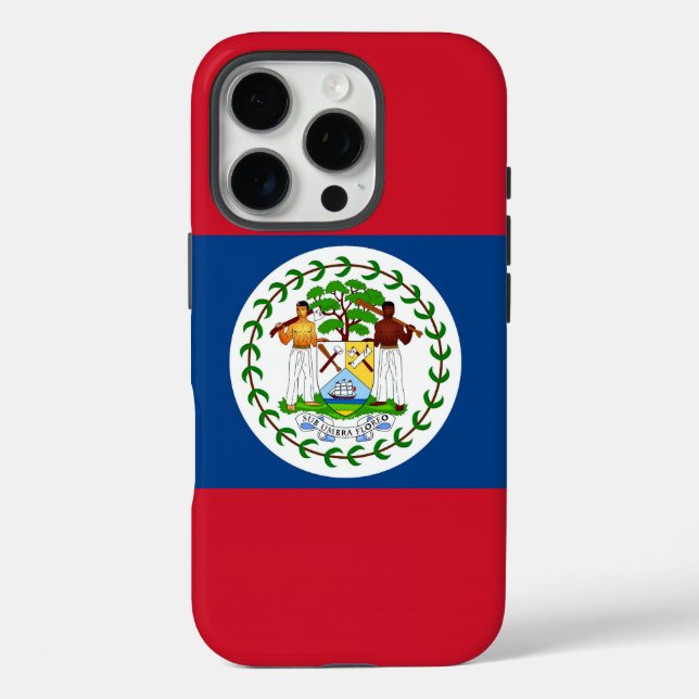 Apple iPhone 16 Pro Case-Mate, Flagge von Belize Hülle (Rückseite)