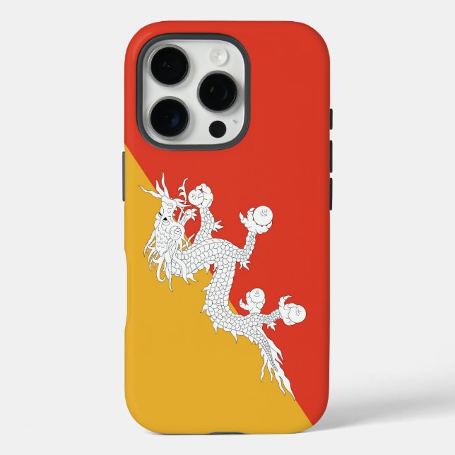 Apple iPhone 16 Pro Case-Mate, Flagge von Bhutan Hülle (Rückseite)
