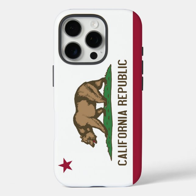 Apple iPhone 16 Pro Case-Mate, kalifornische Flagg Hülle (Rückseite)