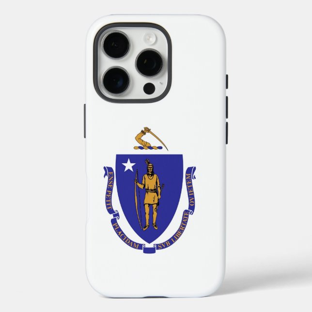 Apple iPhone 16 Pro Case-Mate, Massachusetts Flag Hülle (Rückseite)