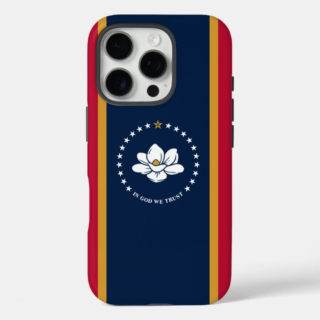 Apple iPhone 16 Pro Case-Mate, Mississippi-Flagge Hülle (Rückseite)