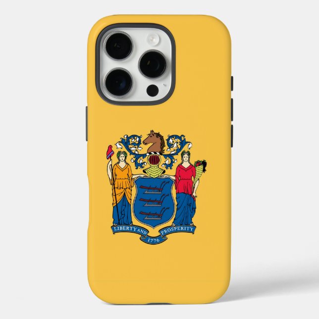 Apple iPhone 16 Pro Case-Mate, New Jersey-Flagge Hülle (Rückseite)