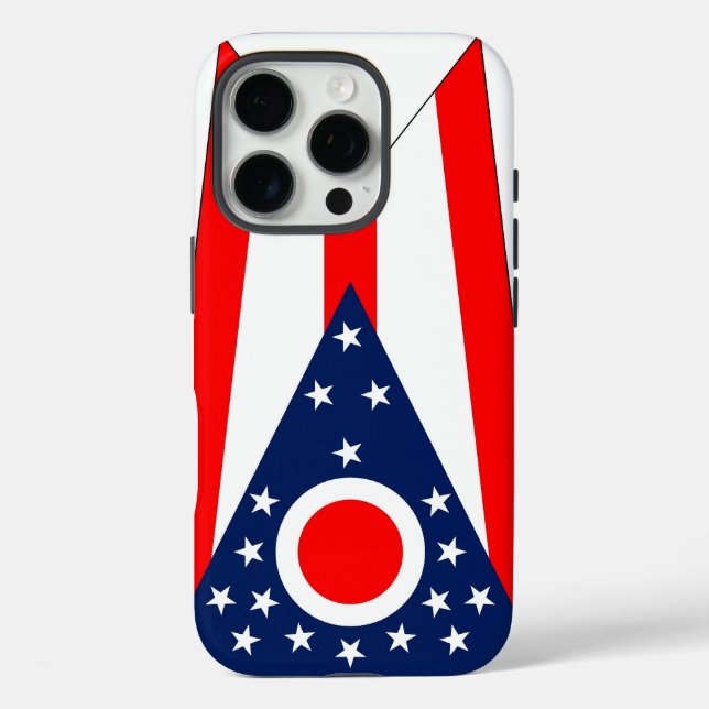 Apple iPhone 16 Pro Case-Mate, Ohio-Flagge Hülle (Rückseite)