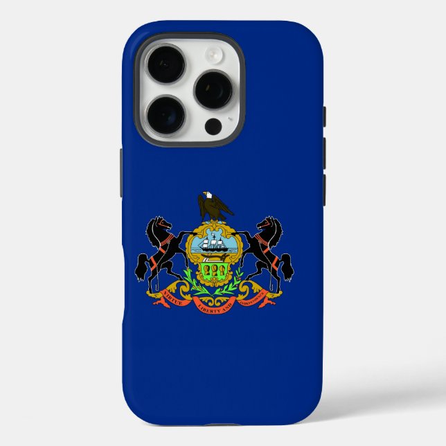 Apple iPhone 16 Pro Case-Mate, Pennsylvania-Flagge Hülle (Rückseite)