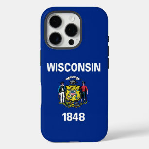 Apple iPhone 16 Pro Hülle, Flagge von Wisconsin Hülle