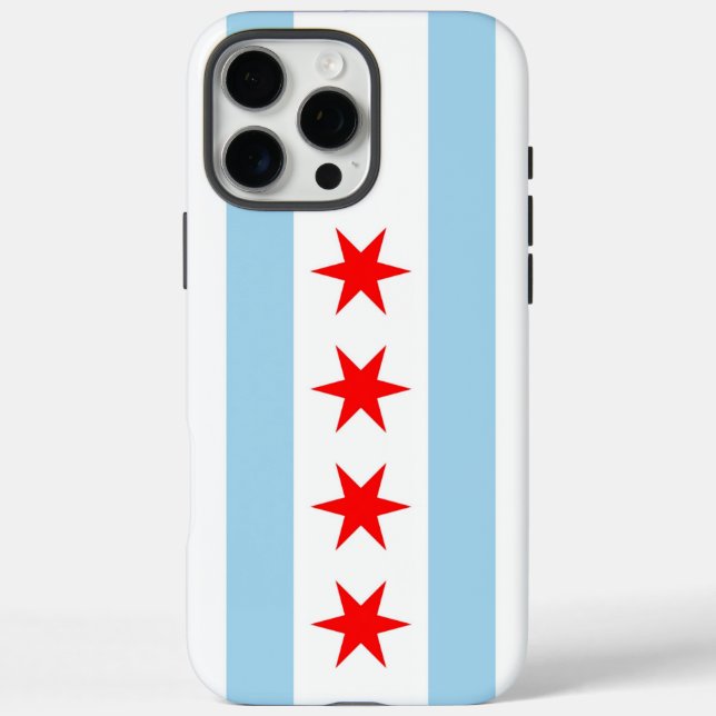 Apple iPhone 16 Pro Max Case, Chicago Flag Hülle (Rückseite)