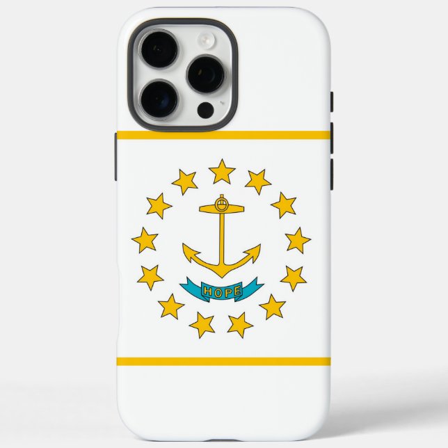 Apple iPhone 16 Pro Max Case, Rhode Island flag iPhone 16 Pro Max Hülle (Rückseite)