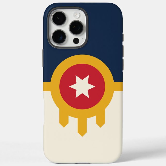 Apple iPhone 16 Pro Max Case, Tulsa City flag iPhone 16 Pro Max Hülle (Rückseite)