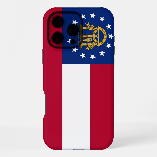 Apple iPhone 16 Pro Max Fall, Georgia Flag Hülle (Rückseite)