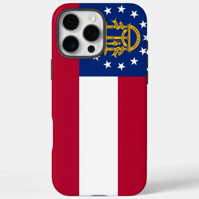 Apple iPhone 16 Pro Max Fall, Georgia Flag Hülle (Rückseite)