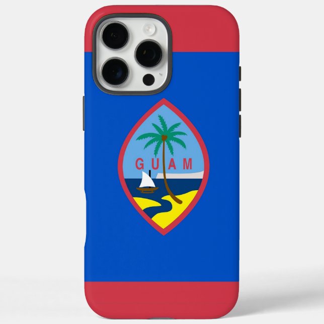 Apple iPhone 16 Pro Max Fall, Guam Flag Hülle (Rückseite)