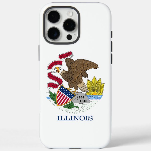 Apple iPhone 16 Pro Max Fall, Illinois Flag iPhone 16 Pro Max Hülle (Rückseite)