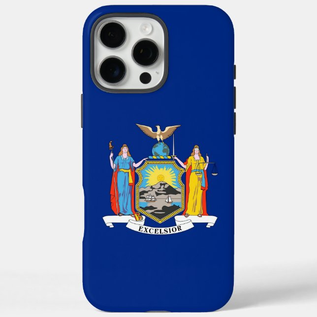 Apple iPhone 16 Pro Max Fall, New Yorker Staatsfla Hülle (Rückseite)
