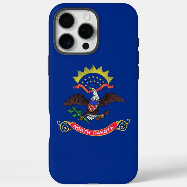 Apple iPhone 16 Pro Max Fall, North Dakota Flagge Hülle (Rückseite)