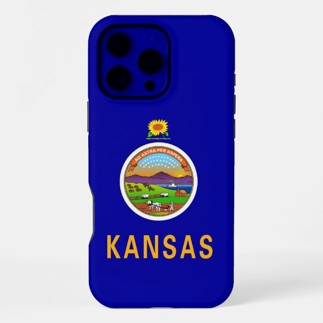 Apple iPhone 16 Pro Max Hülle, Kansas-Flagge Hülle (Rückseite)