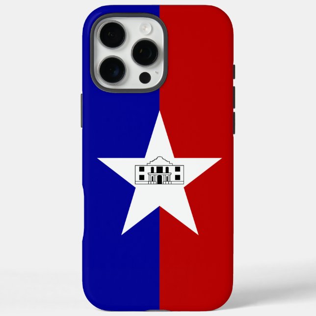 Apple iPhone 16 Pro Max Hülle, San Antonio-Flagge Hülle (Rückseite)