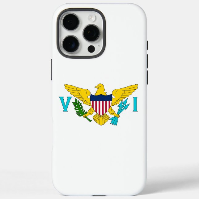 Apple iPhone 16 Pro Max, US, Virgin Islands flag Max Hülle (Rückseite)