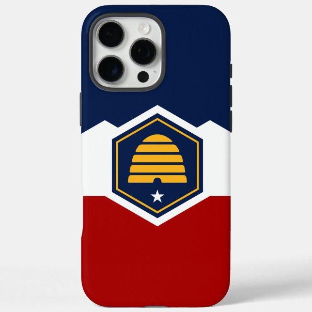 Apple iPhone 16 Pro Max, Utah Staatsflagge Max Hülle (Rückseite)