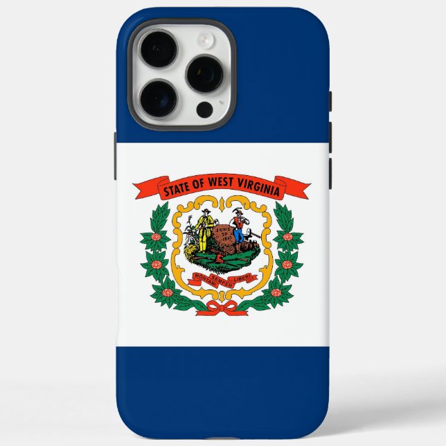 Apple iPhone 16 Pro Max, West Virginia flag iPhone 16 Pro Max Hülle (Rückseite)