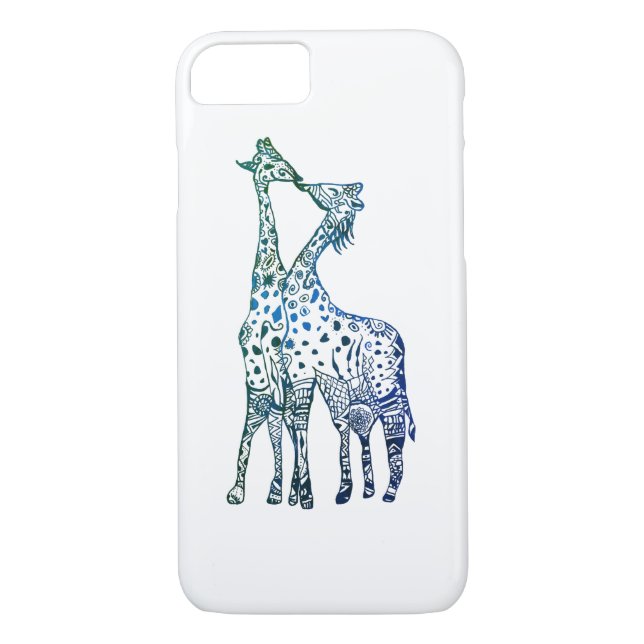 Apple iPhone 8/7, selten gibt Giraffen Kiss Case-Mate iPhone Hülle (Rückseite)